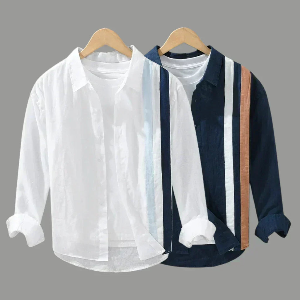 Alexify- Men’s Cotton Designer Shirt -Pack of 2